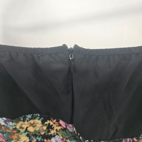 Cider Black Tapestry Lace Up Mini Lined Dress Size Small - Picture 7 of 13